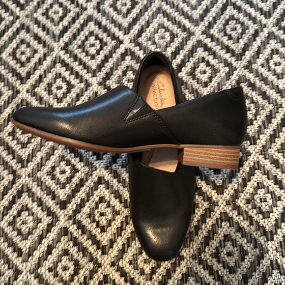 NWOT Clarks Juliet Palm Slip-On Black Leather Shoes 🖤 - Picture 2 of 4